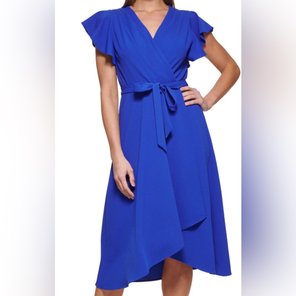 Express Cobalt Blue Asymmetrical Dress